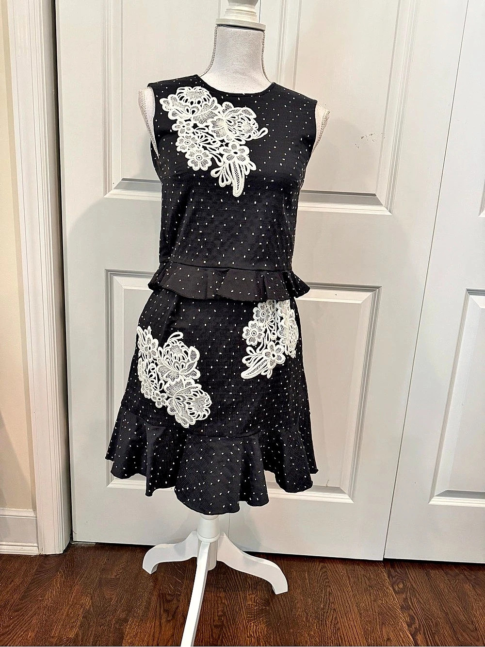 Erdem Talia Dress Mini Polka Dot Dress Size 2
